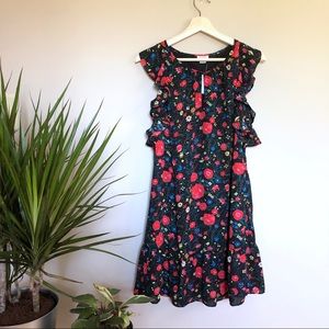NWT J. Crew printed flutter dress